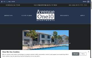 Avenue One10 Apartments website