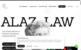Alaz Law Firm PLLC - Hasan Alaz Lawyer website