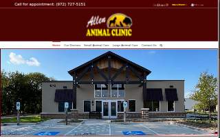 Allen Animal Clinic website