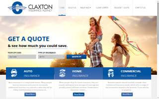 Claxton Insurance Agency website