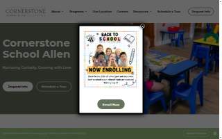 Cornerstone School Allen website