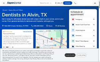 Aspen Dental - Alvin website