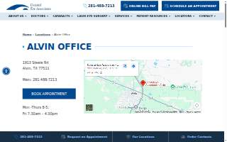 Coastal Eye Associates - Alvin website