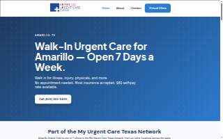 Amarillo Urgent Care website