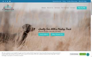 Amarillo Vet Clinic website