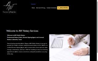 AW Notary Amarillo website