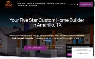 B&M Amarillo Homes | Builders and Home Construction Contractors website