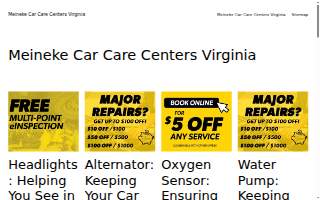 Meineke Car Care Center website