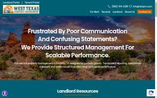 West Texas Property Management website