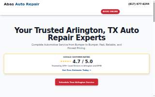 Arlington Auto Repair Near ME Abas Auto Repair website