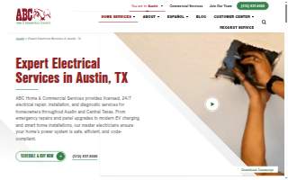 ABC Home & Commercial Services - Electrician Department website