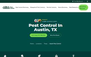 Alta Pest Control of Austin website