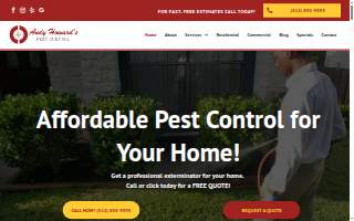 Andy Howards Pest Control website
