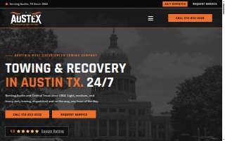Aus-Tex Towing & Recovery, LLC website