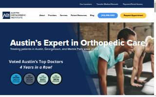 Austin Orthopedic Institute - Physical Therapy website