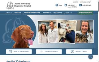 Austin Veterinary Diagnostic Hospital website