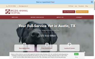 Brodie Animal Hospital website