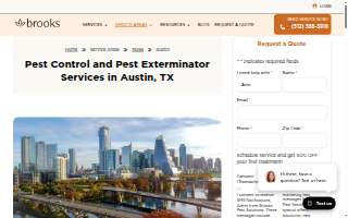 Brooks Pest Solutions of Austin website