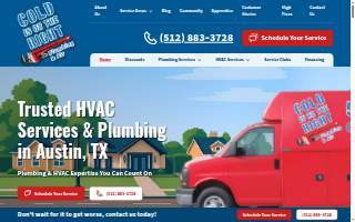 Cold Is On The Right Plumbing & Air website