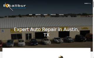 Excalibur Auto Repair website