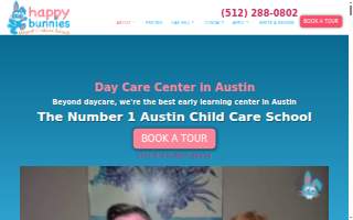 Happy Bunnies Child Care School website
