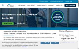 HomeTeam Pest Defense of Austin website