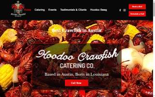 HooDoo Crawfish Catering website