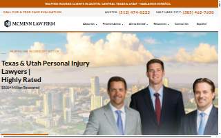 McMinn Personal Injury Lawyers Austin website