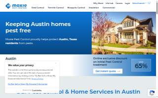 Moxie Pest Control of Austin website