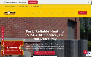 One Hour Heating & Air Conditioning website