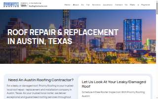 Priority Roofing of Austin website