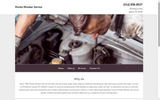 Pronto Wrecker Service website