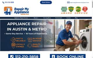 Repair My Appliance Austin website