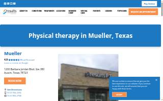 Results Physiotherapy Mueller, Texas website