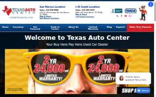 Texas Auto Center of Austin website