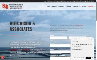 BHA Hutchison & Associates Consulting Engineers & Land Surveyors website
