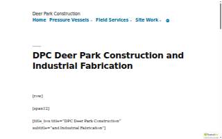 Deer Park Construction website
