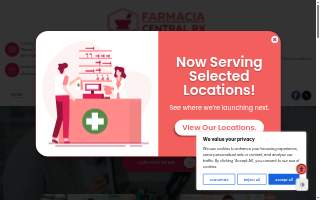 Farmacia Central Rx website