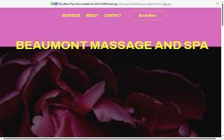 Beaumont Massage & Spa website