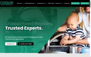 Connor Plumbing & Drains website