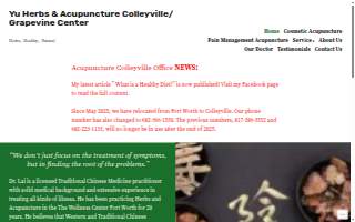 Yu Herbs & Acupuncture Center website