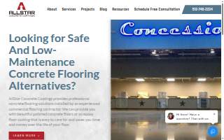 AllStar Concrete Coatings website