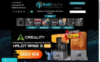 BuildVolume 3D Printer Store website
