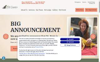 Hill Country Animal Hospital website