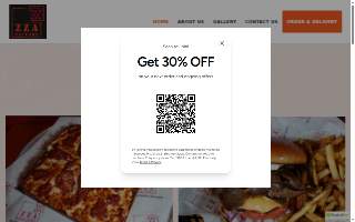 ZZA Pizza + Salad website