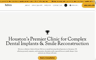 Bellaire Modern Dental website