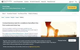 Baylor Scott & White Podiatry website