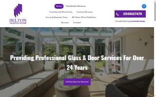 Belton Glass & Door website