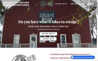 Armadillo Escape Room Adventures website