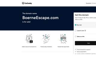Boerne Escape Rooms website